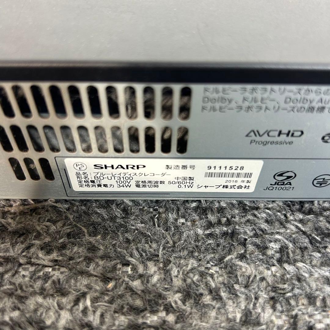 SHARP ブルーレイレコーダー AQUOS BD-UT3100 C193