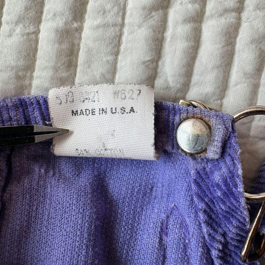 ヴィンテージ　OSHKOSH　紫　コーデュロイ　オーバーオール