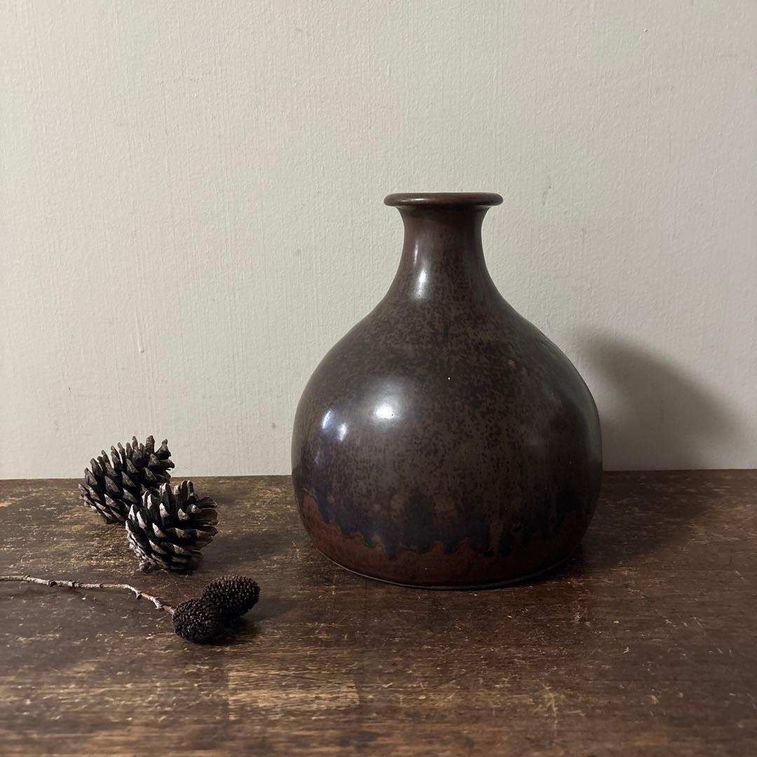 古丹波壺　花入　押し葉　骨董　古道具　アンティーク　花瓶