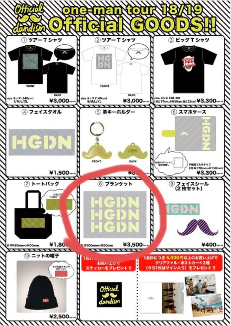 【新品未開封】official 髭男 dism ブランケット2018~19ツアー