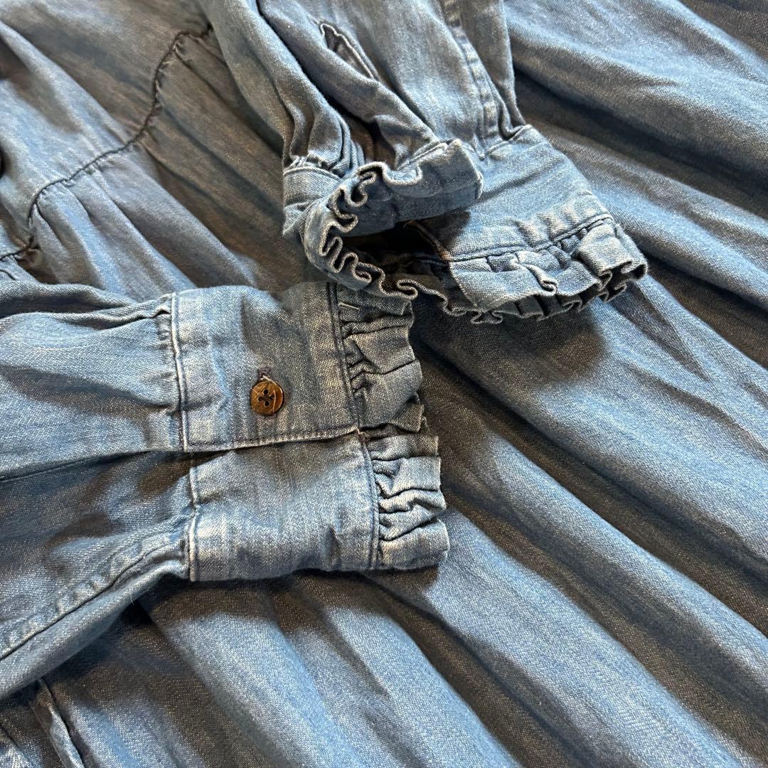 KAPITAL キャピタル 5-5ozデニム フリルカシュクール ワンピース