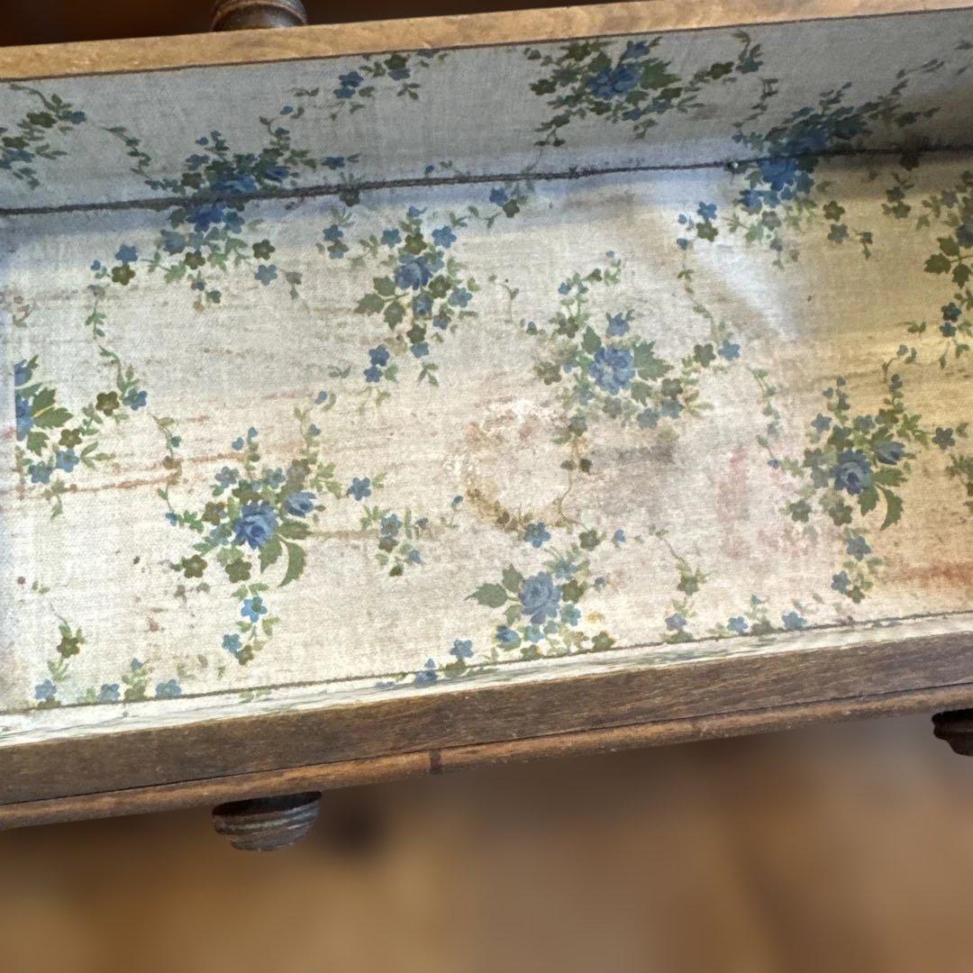 フランスアンティーク 　バンブー 木製ドールチェスト