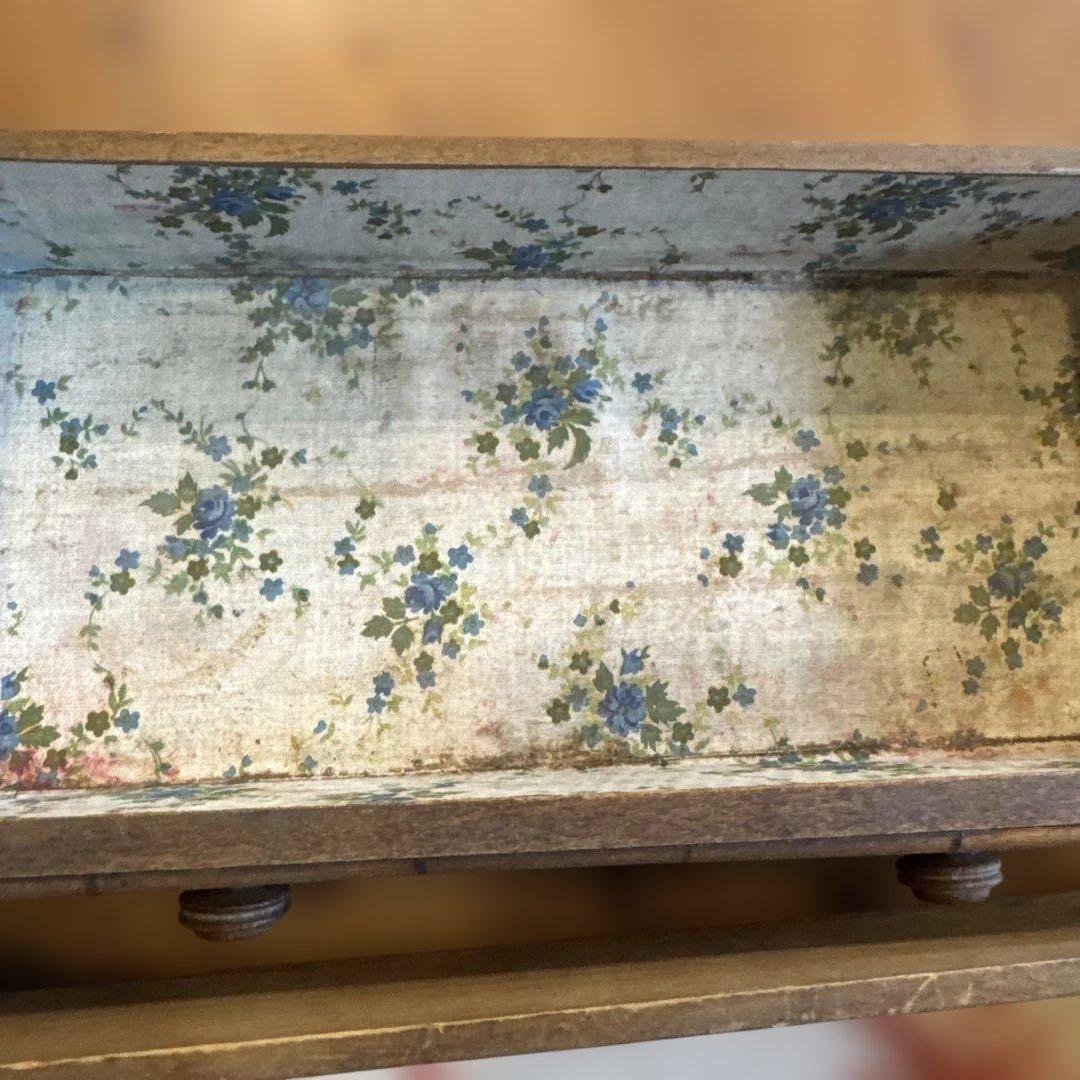 フランスアンティーク 　バンブー 木製ドールチェスト