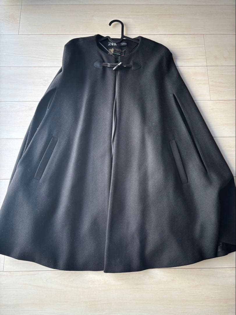【新品 未使用】ZARA ケープコート Manteco製 ポンチョ トグルボタン