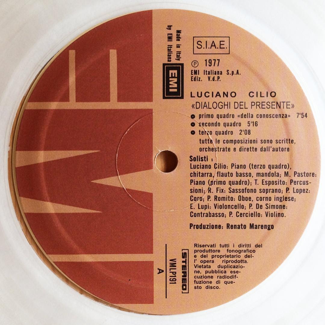 Luciano Cilio　クリアヴァイナル　未使用美品