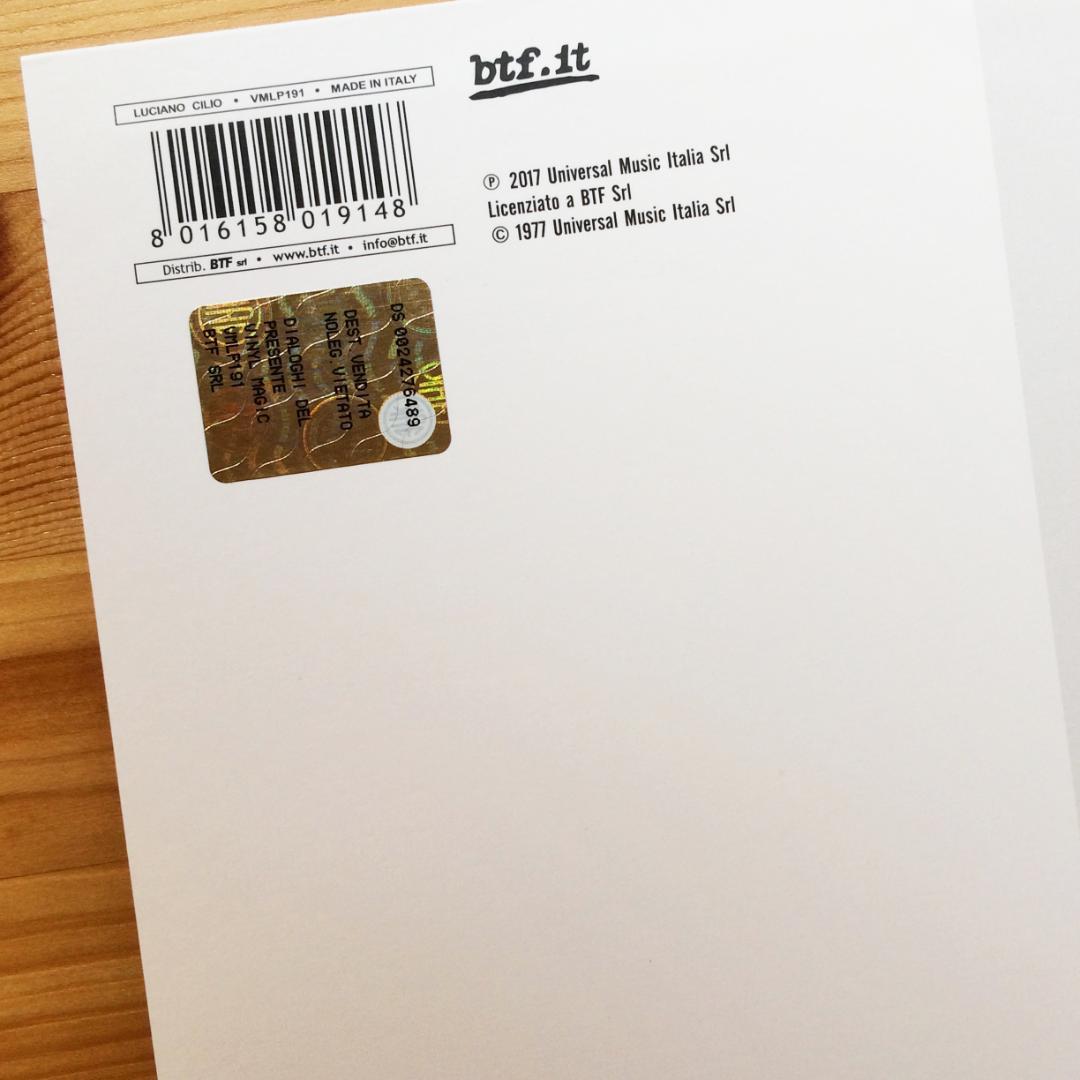 Luciano Cilio　クリアヴァイナル　未使用美品