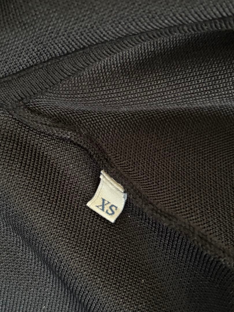 MONCLER:ニットブラックフード付きパーカー　サイズXS （M〜Lサイズ相当