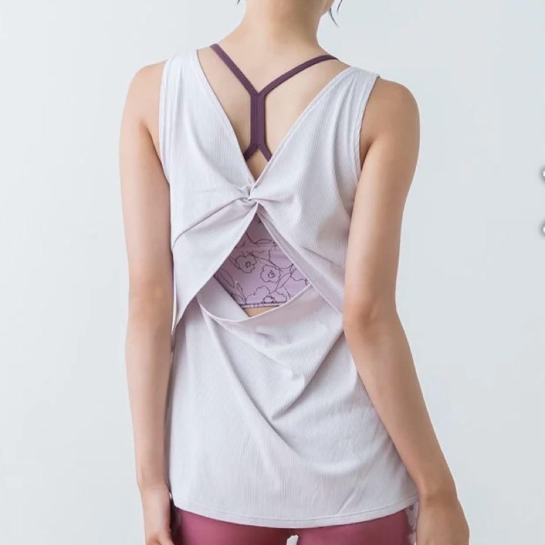 SUKALAドローイングフラワーセパレートタンクトップ&ブラトップセット M