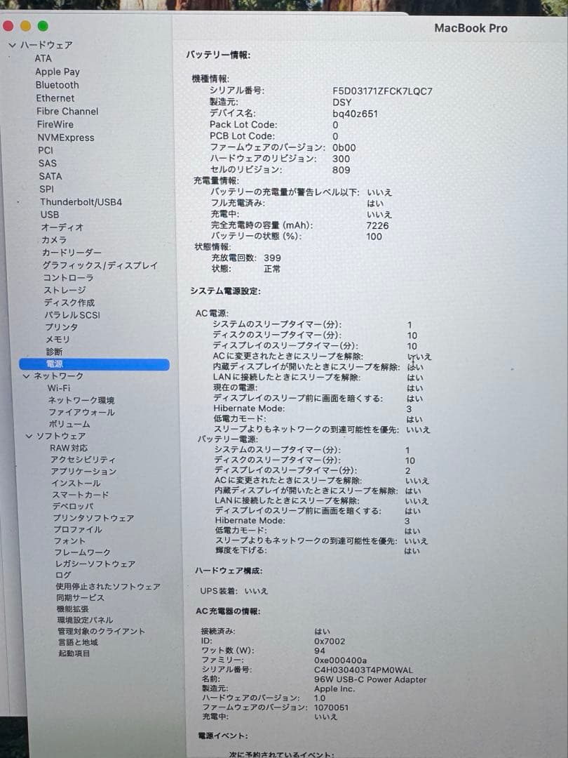 【ジャンク】MacBook Pro 2019 16inch 32GB 512GB