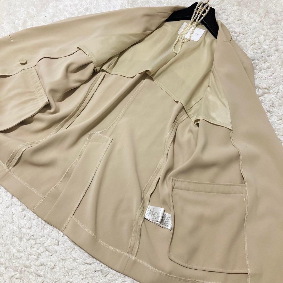 美品♡ リヴドロワ ツイルテーラードジャケット 金ボタン ダブル ベージュ F