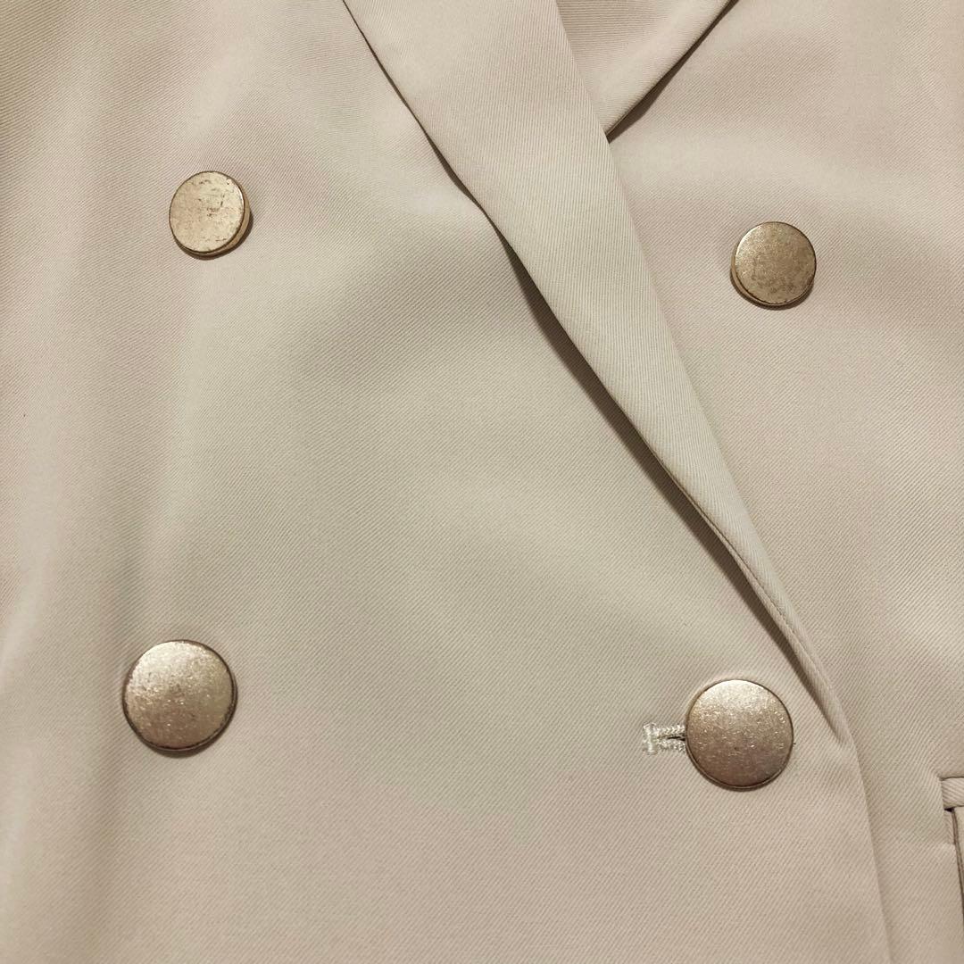 美品♡ リヴドロワ ツイルテーラードジャケット 金ボタン ダブル ベージュ F