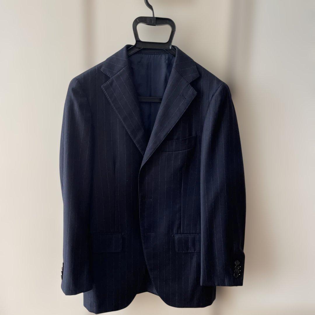 ユニバーサルランゲージ ロロピアーナ メンズスーツ ネイビー 44-8D