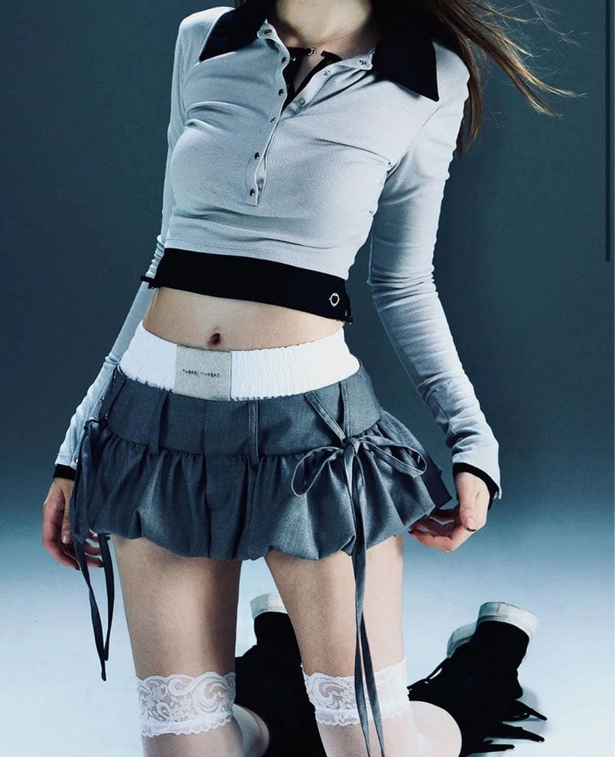 な*ぴ様 【美品】S layered balloon skirt gray