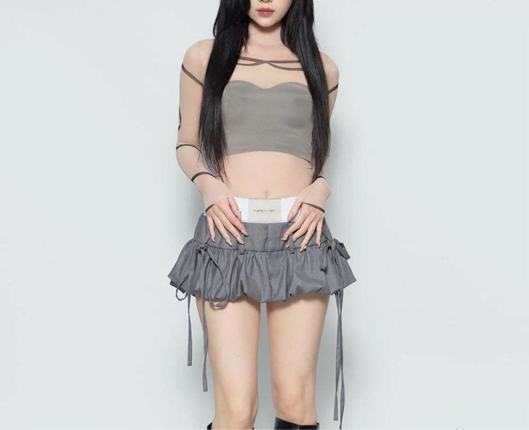 な*ぴ様 【美品】S layered balloon skirt gray