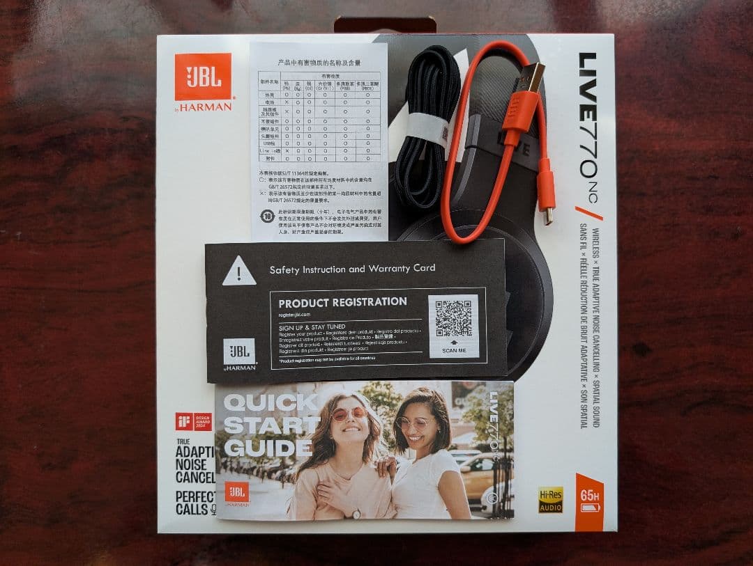 JBL ワイヤレスヘッドホン LIVE 770NC BLACK