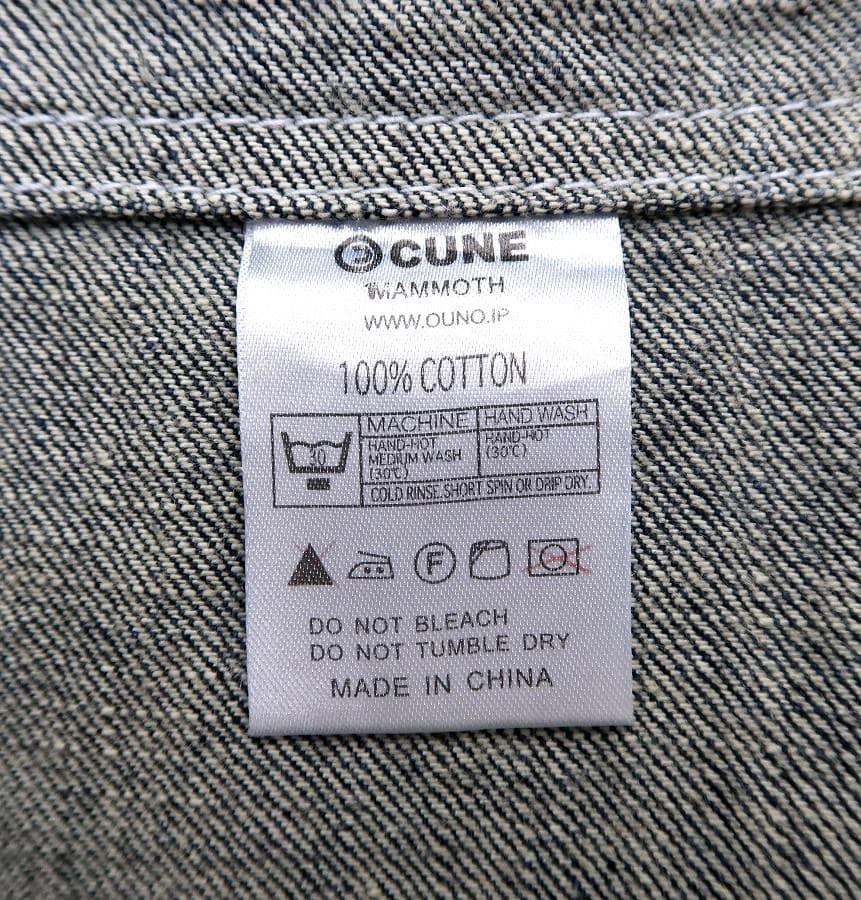美品 L CUNE キューン デニム カバーオール USED加工