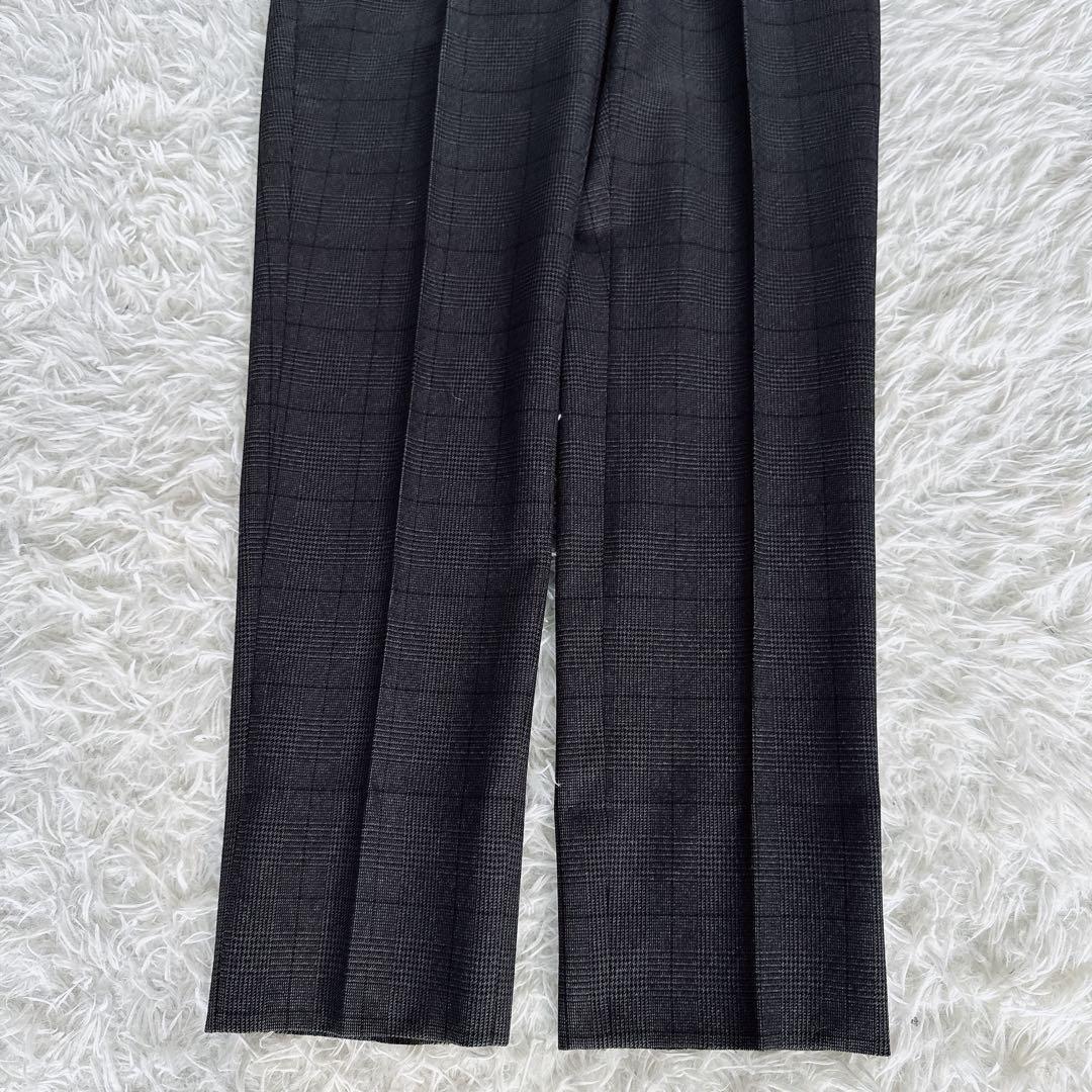 【スーツセレクト】4S スリーピース スーツ グレー チェック AB6 手洗い可