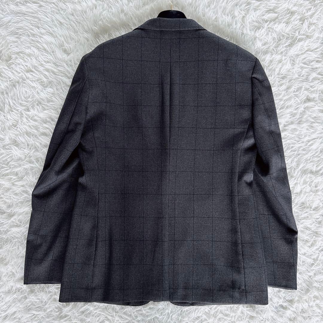 【スーツセレクト】4S スリーピース スーツ グレー チェック AB6 手洗い可