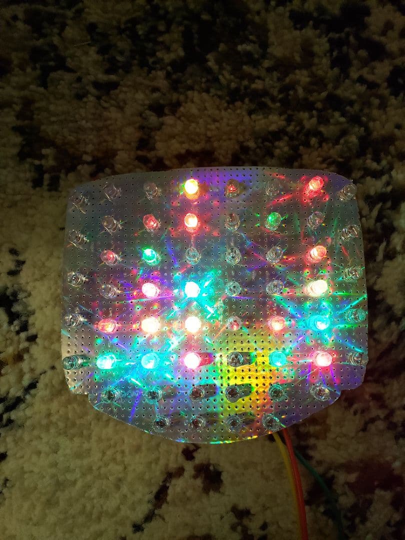 ホーク2　バブ　流れるような　led テールランプ　レインボー　CB400