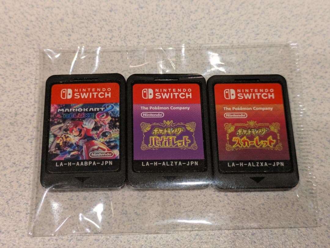 switchソフト3個セット マリオカート、ポケモンバイオレット、スカーレット