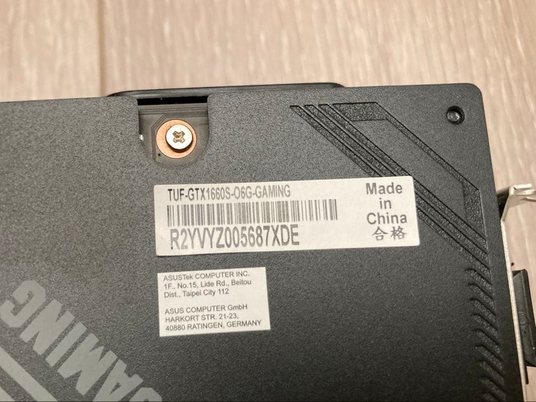 グラフィックボード・グラボ・ビデオカード ASUS TUF Gaming GeForce GTX 1660super