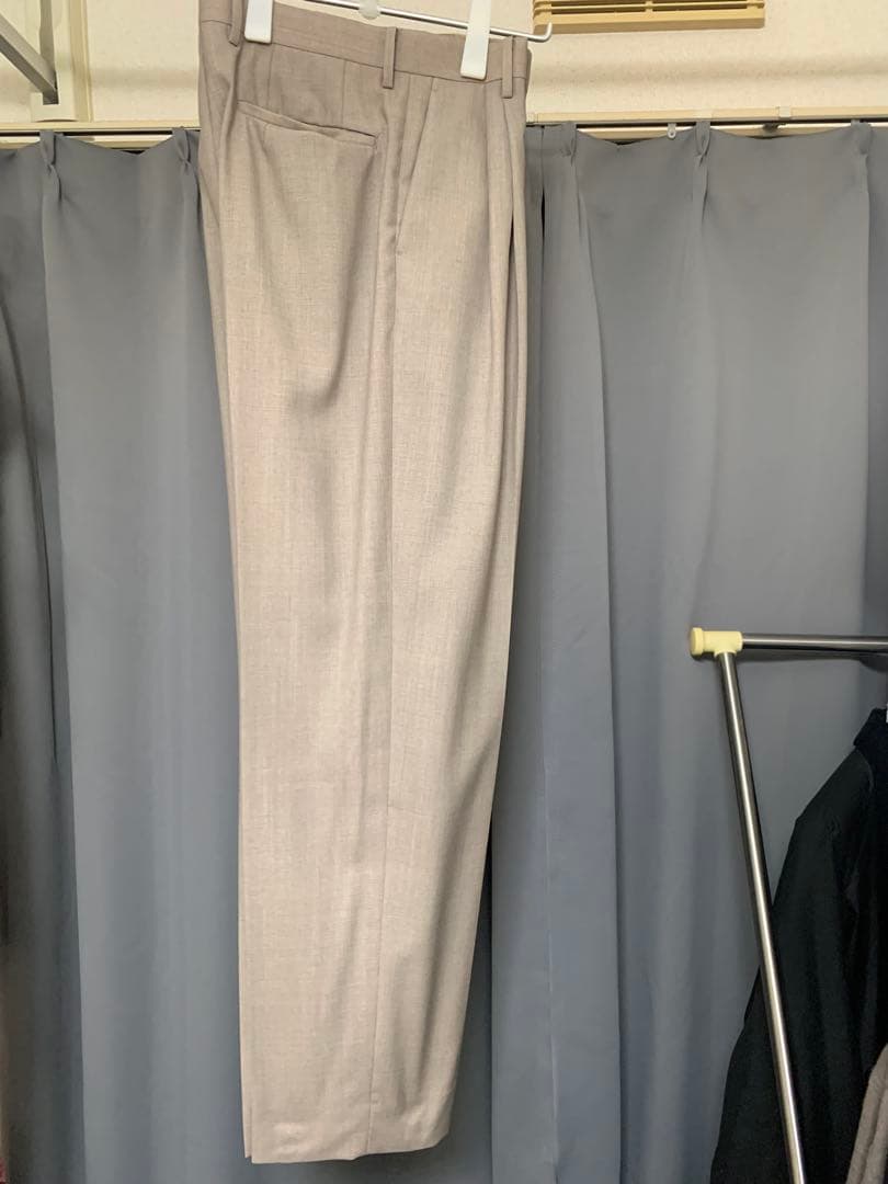 パンツ AURALEE WashableWoolTropicalSlacks beige