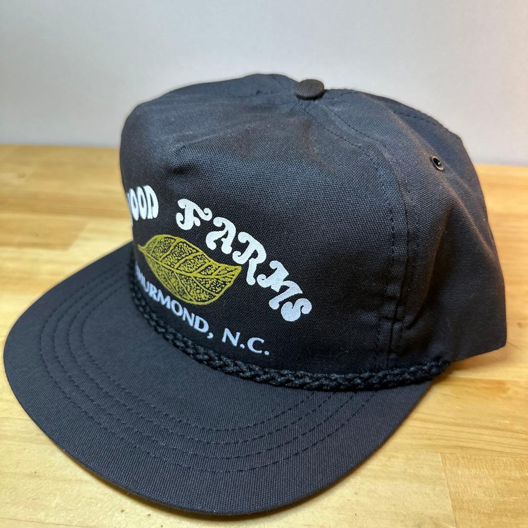 希少 USA製 80s 90sデッドストック ロープ キャップ 企業ロゴ