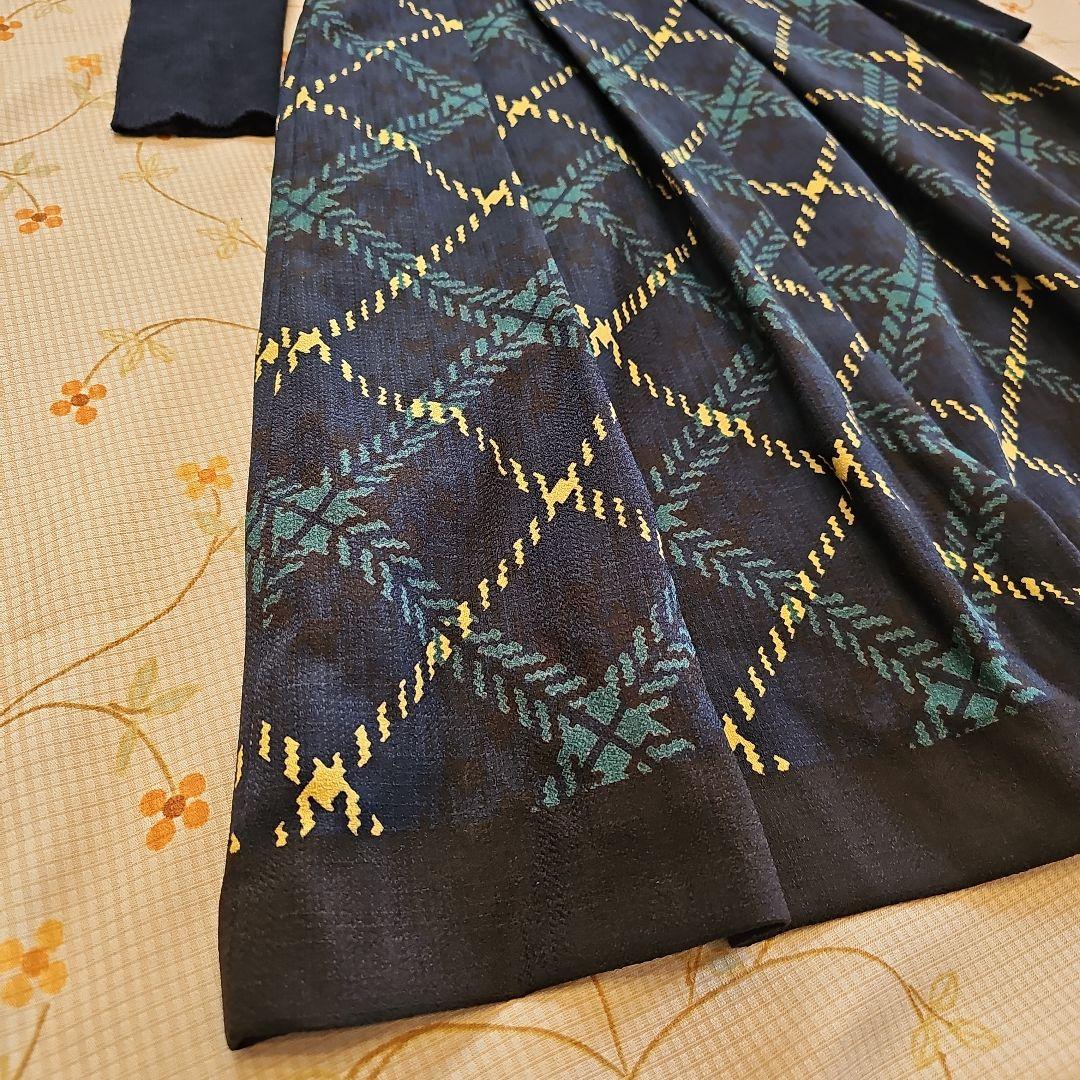 エムズグレイシー♡ワンピース 38　チェック柄　リボン　お花ボタン