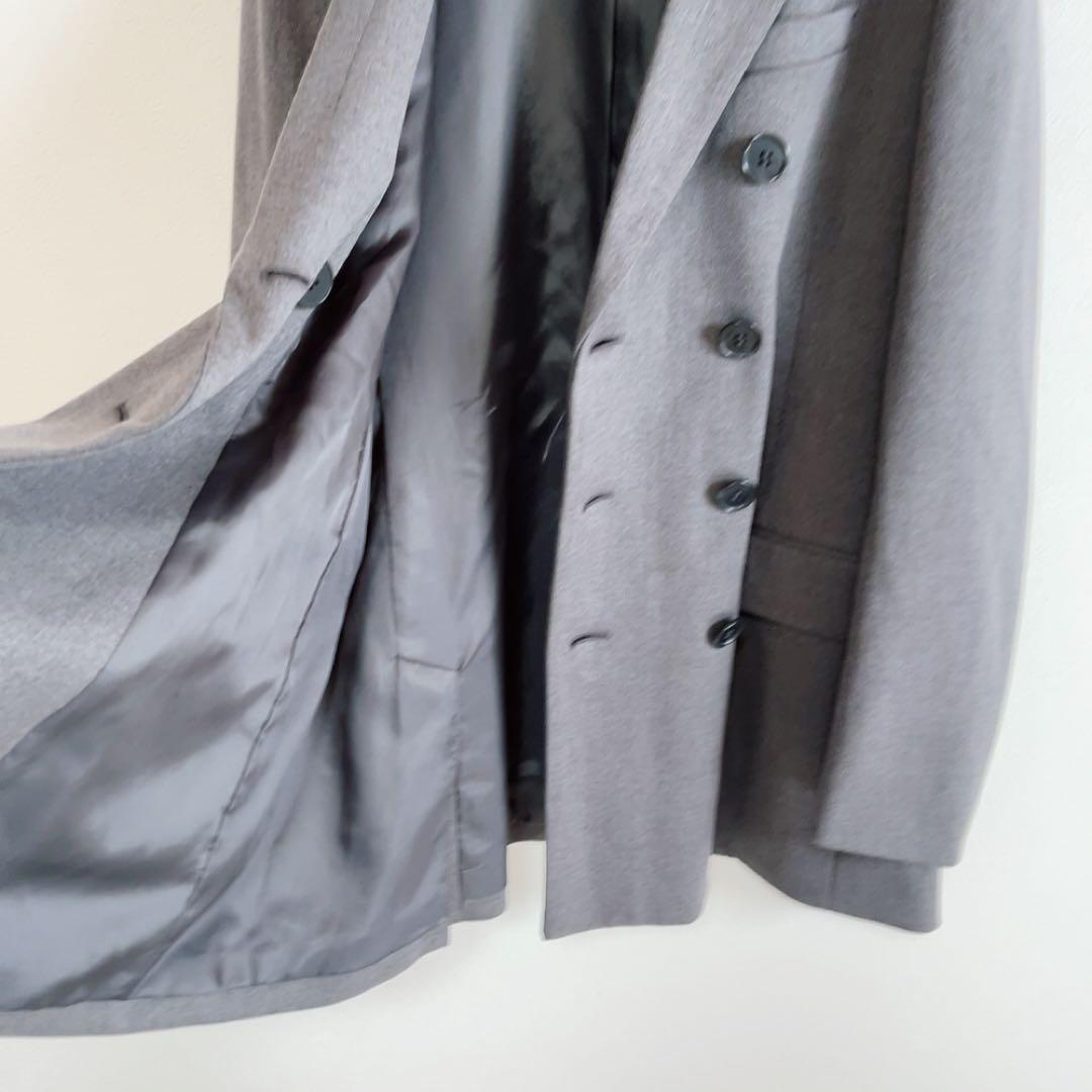 美品25年UNIQLO:C テーラードジャケット ダブルブレスト グレー L