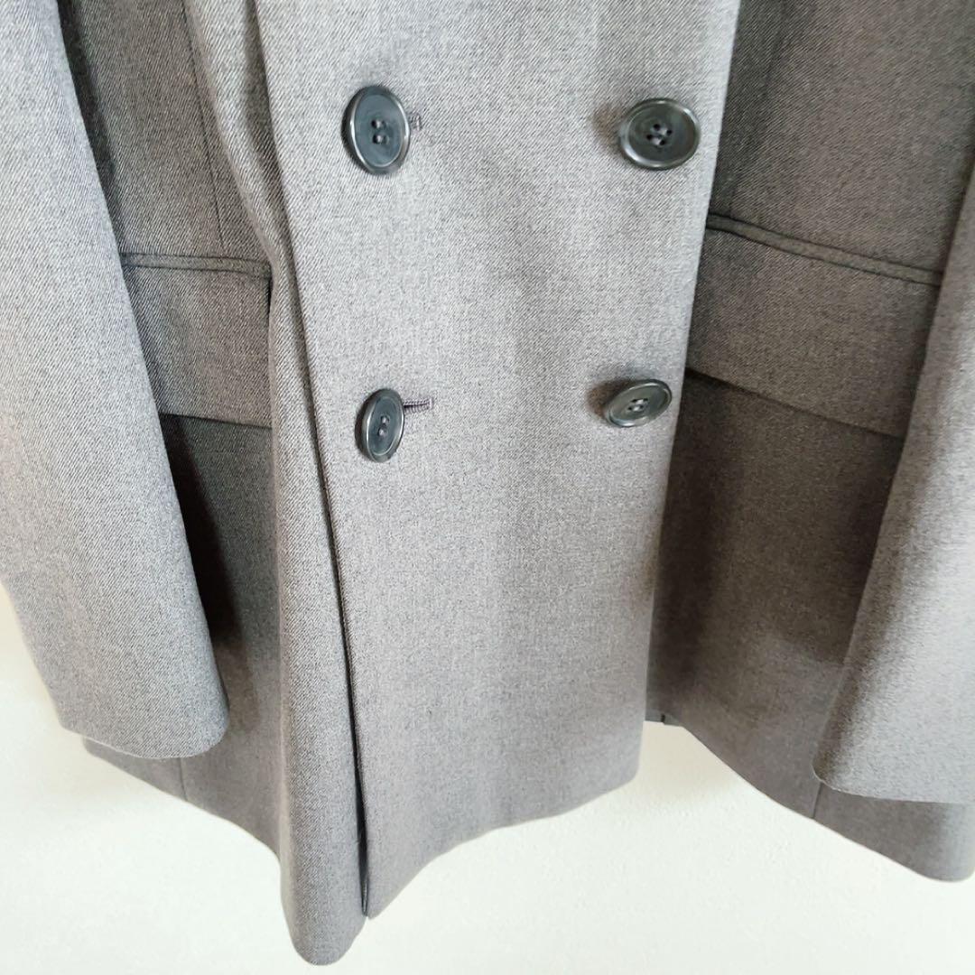 美品25年UNIQLO:C テーラードジャケット ダブルブレスト グレー L