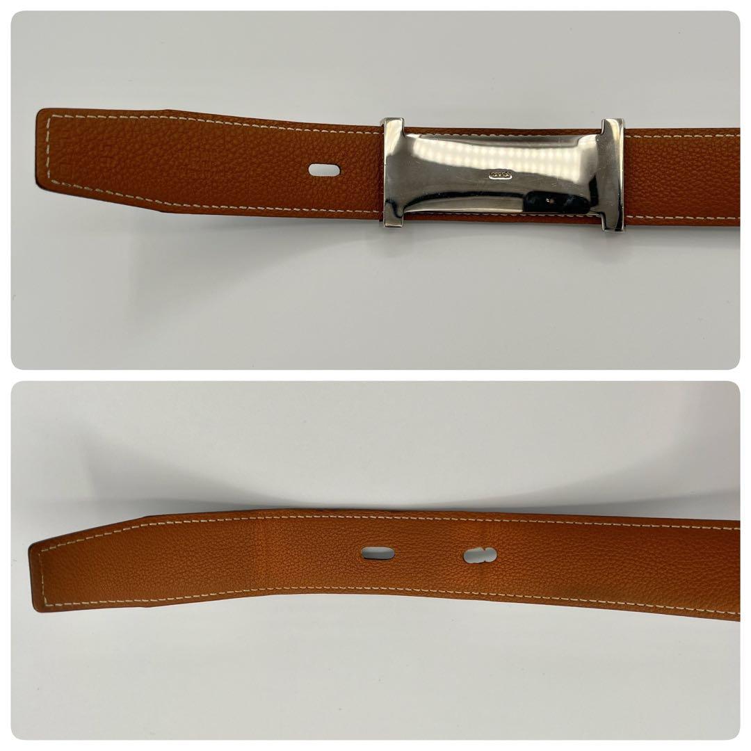 HERMES エルメス　ベルト　ブラック ボックスカーフ　レザー　□R刻印