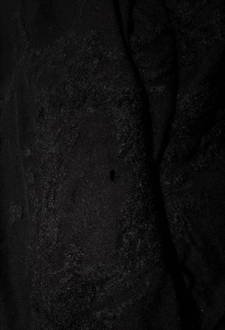 JULIUS 超希少 14FW 総柄模様 シルク混大判ストール ユリウス 黒