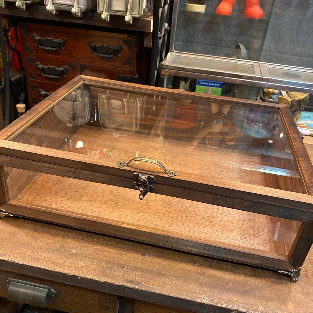 SoraBlue＠値下げ交渉可様　木製ガラスディスプレイケース