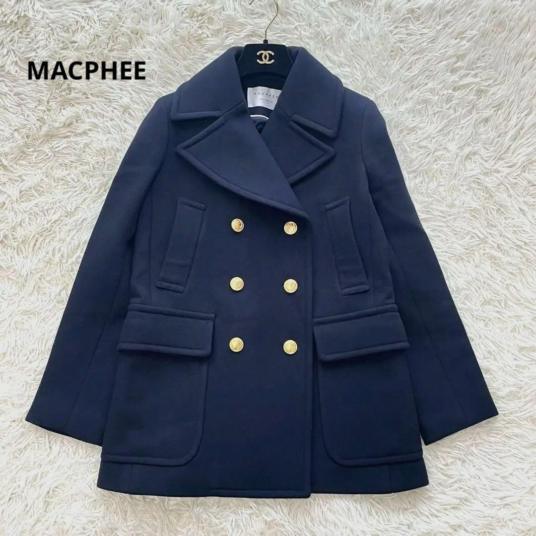 MACPHEE TOMORROWLANDピーコート ダブル 金ボタン ウール