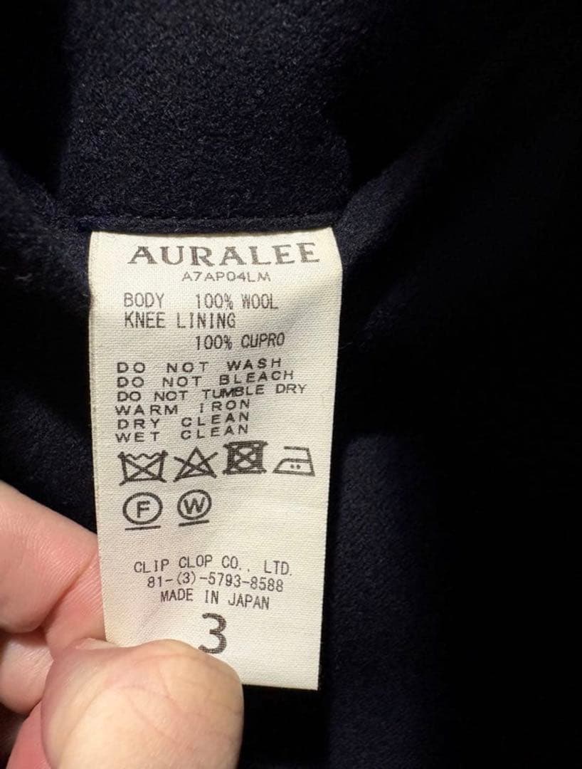 パンツ AURALEE LIGHT MELTON SLACKS size3
