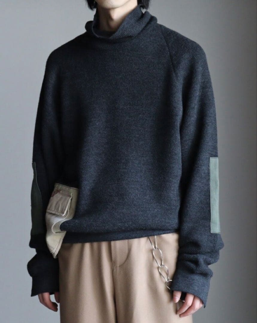 トップス SUNSEA 22aw 2 Army Patch Thermal Turtle