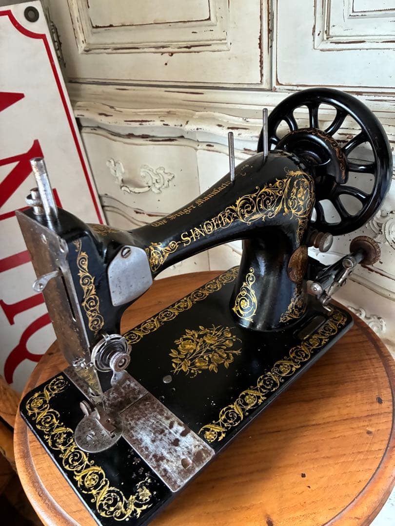 フランス　アンティーク　シンガー　Singer ミシン　1800年代　美品　レア