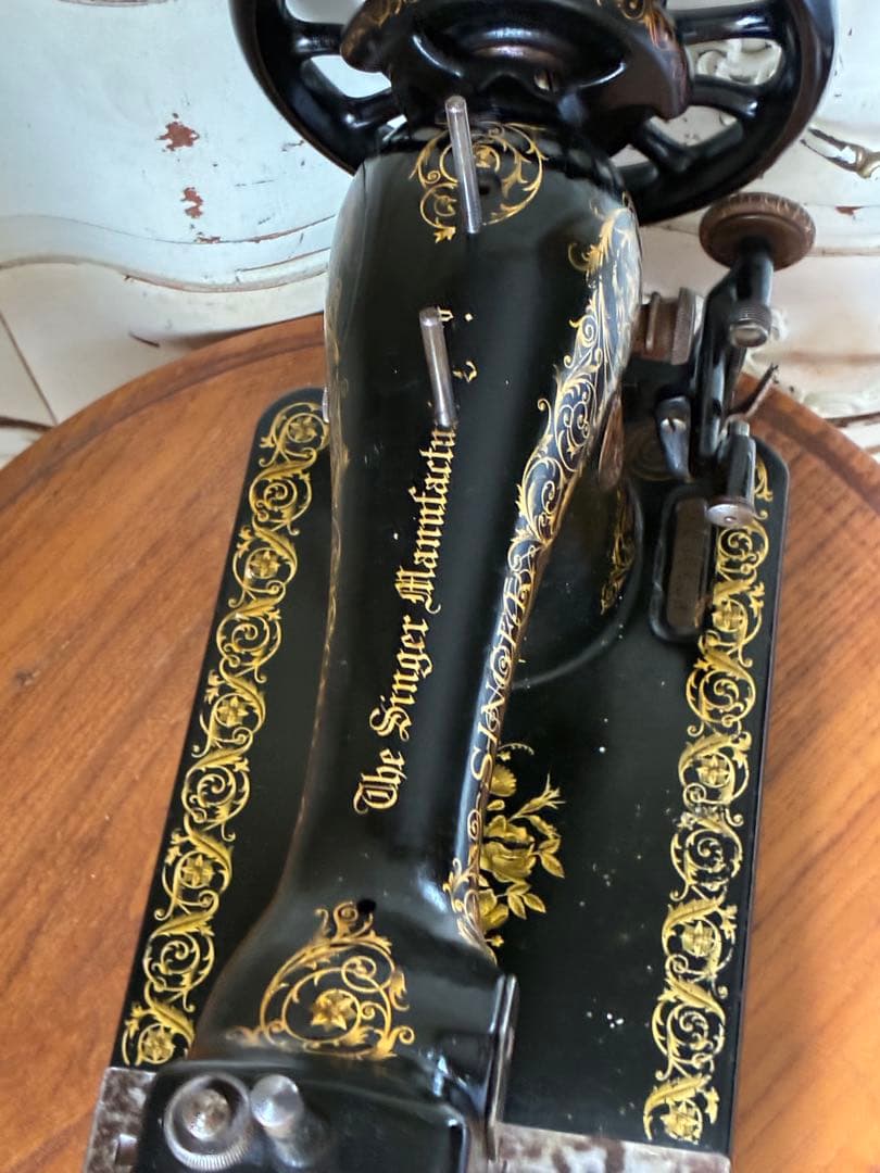フランス　アンティーク　シンガー　Singer ミシン　1800年代　美品　レア