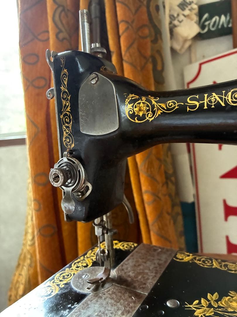 フランス　アンティーク　シンガー　Singer ミシン　1800年代　美品　レア