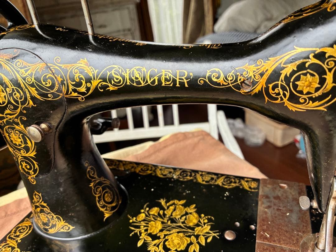 フランス　アンティーク　シンガー　Singer ミシン　1800年代　美品　レア
