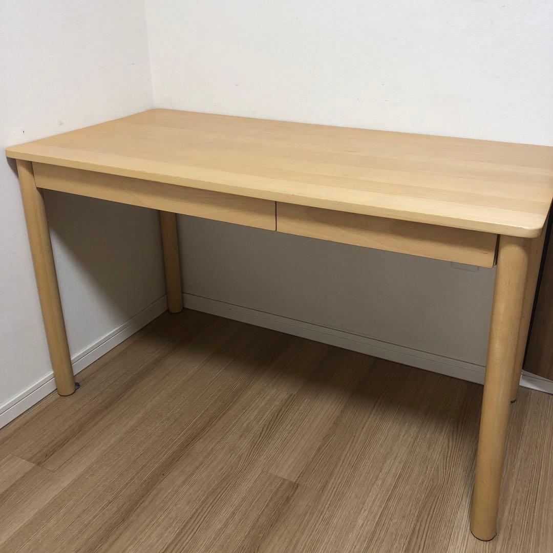 大幅値下げ　都内引き取り　無印良品　ブナ材デスク　幅１２０ｃｍ