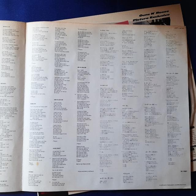 【LP】GN'R Lies｜Guns N' Roses 国内盤・帯・ライナー付
