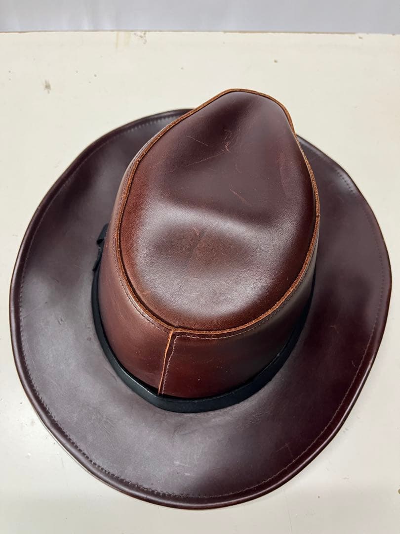 良好 HENSCHEL HAT CO ヘンシェル レザーハット ウエスタン 帽子