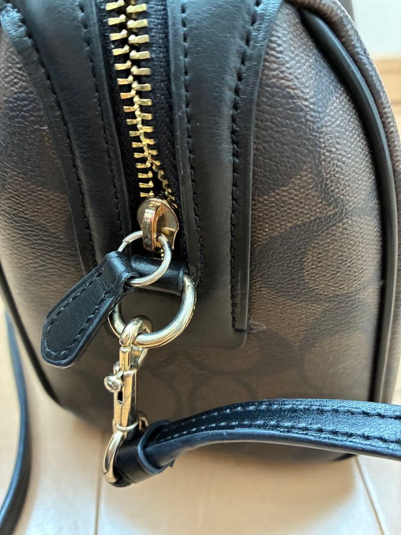 COACH ロゴ入りハンドバッグ ブラウン/ブラック