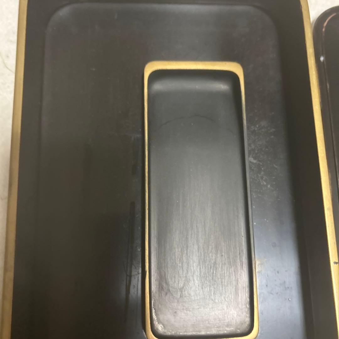 漆器 文箱 金色植物模様