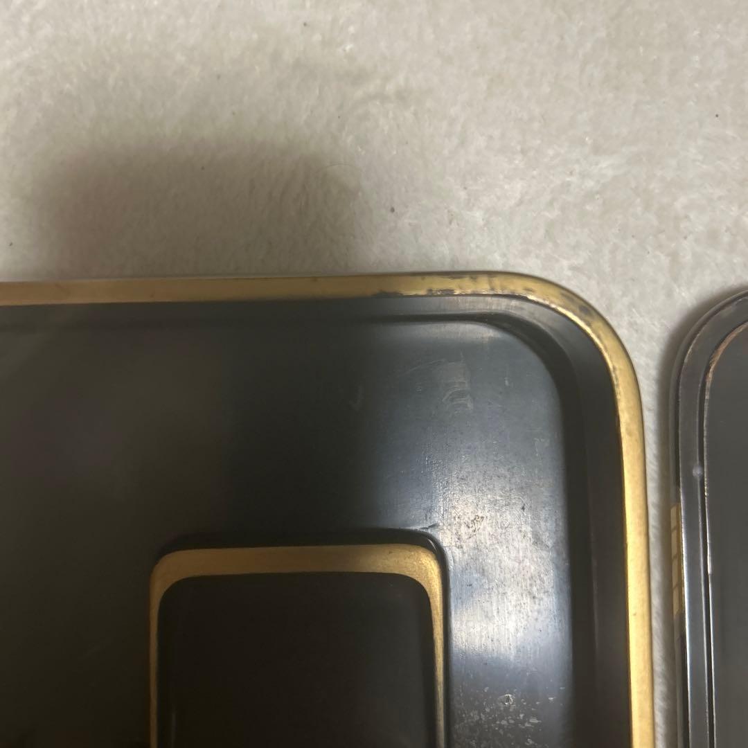 漆器 文箱 金色植物模様