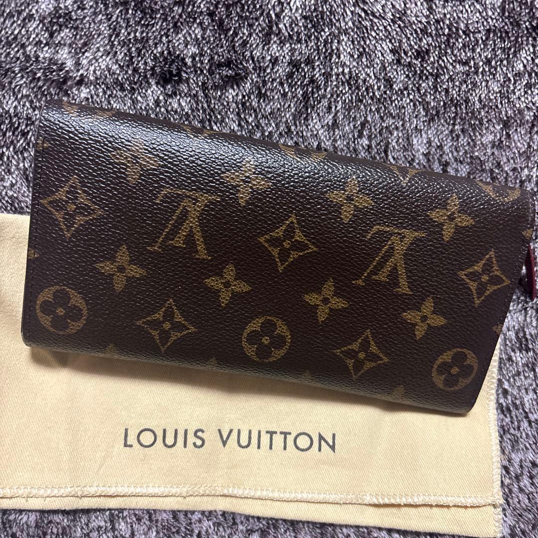 リ*リ様 ルイヴィトン　モノグラム　ポルトフォイユエミリー フューシャ　M606
