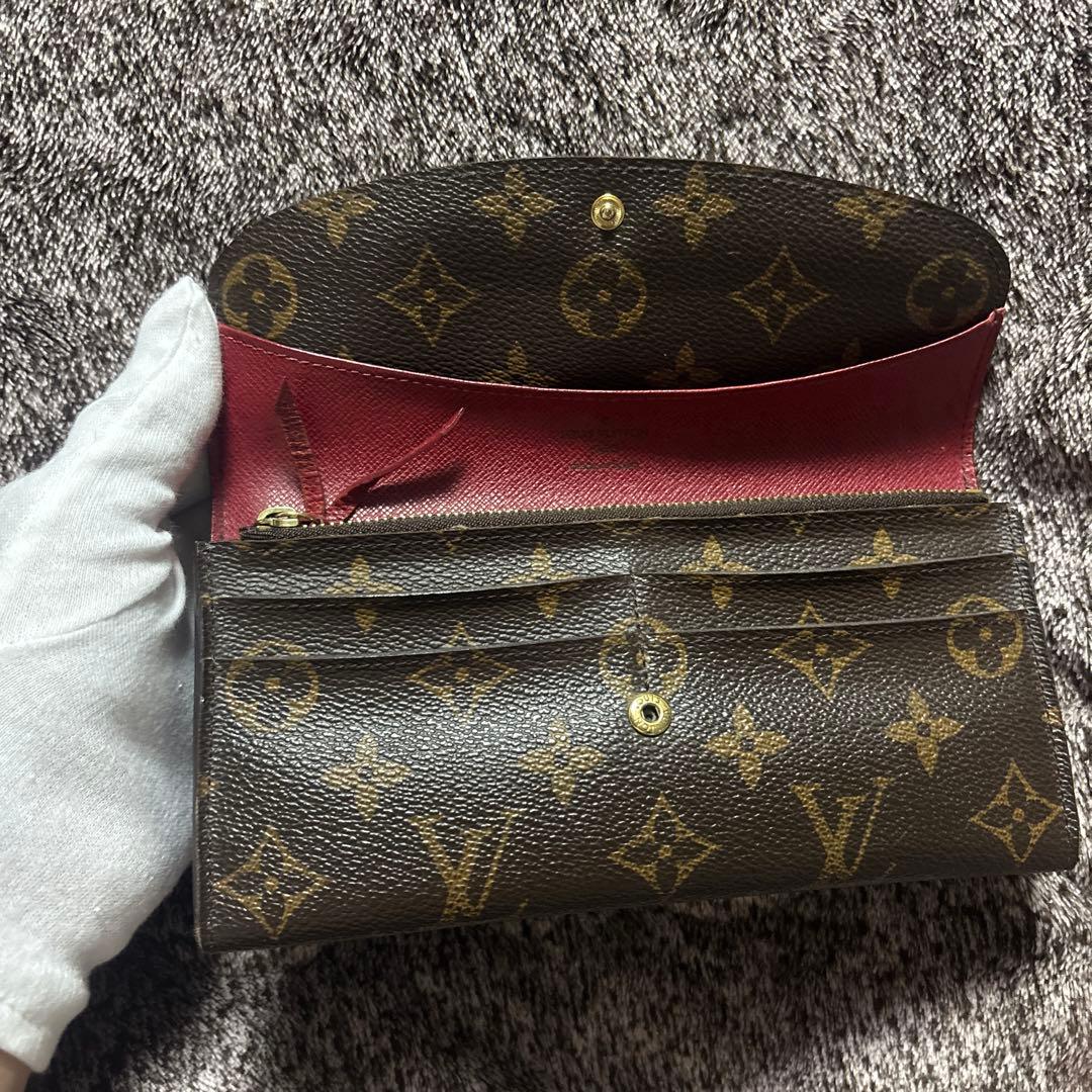 リ*リ様 ルイヴィトン　モノグラム　ポルトフォイユエミリー フューシャ　M606