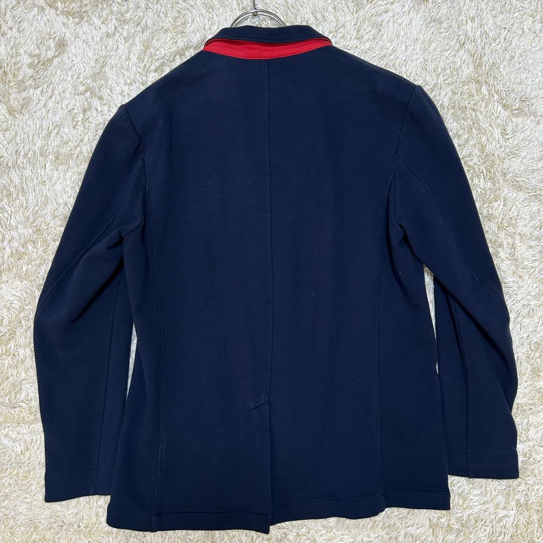 【金ボタンL】バーバリーブラックレーベル　テーラードジャケット　ホース　紺　伸縮