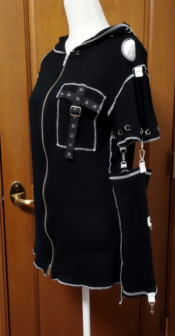 MA MAXICIMAM　セパレートスリーブパーカー（ブラック）